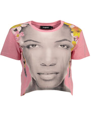 WOMEN'S DESIGUAL PINK SHORT-SLEEVED T-SHIRT