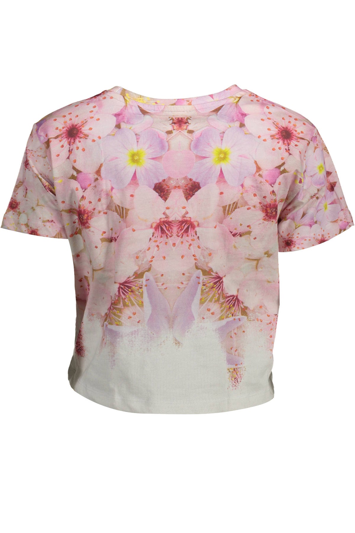 DESIGUAL PINK WOMEN'S SHORT SLEEVE T-SHIRT