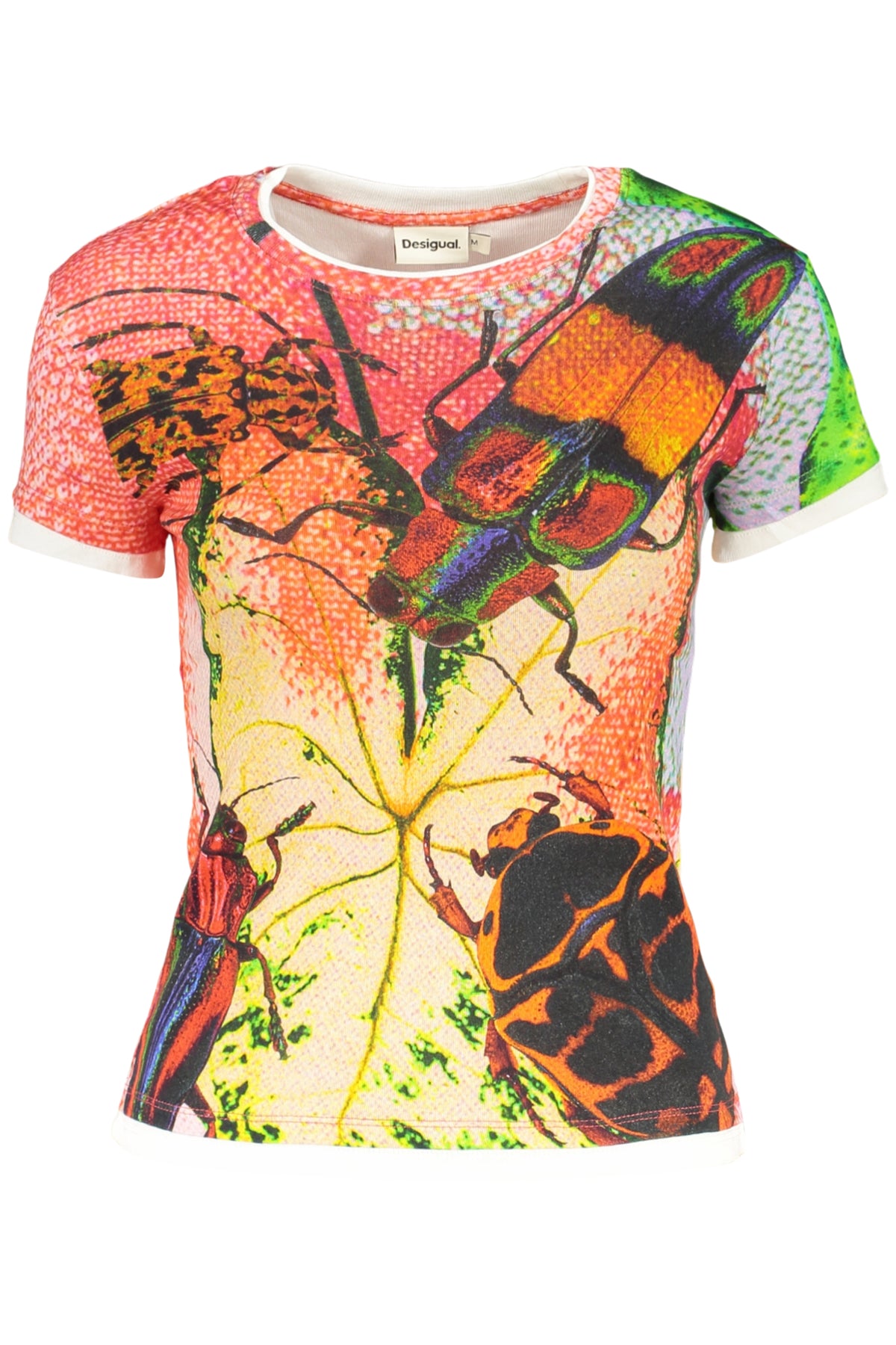 T-SHIRT EM ALGODÃO DESIGUAL MULHER VERMELHA
