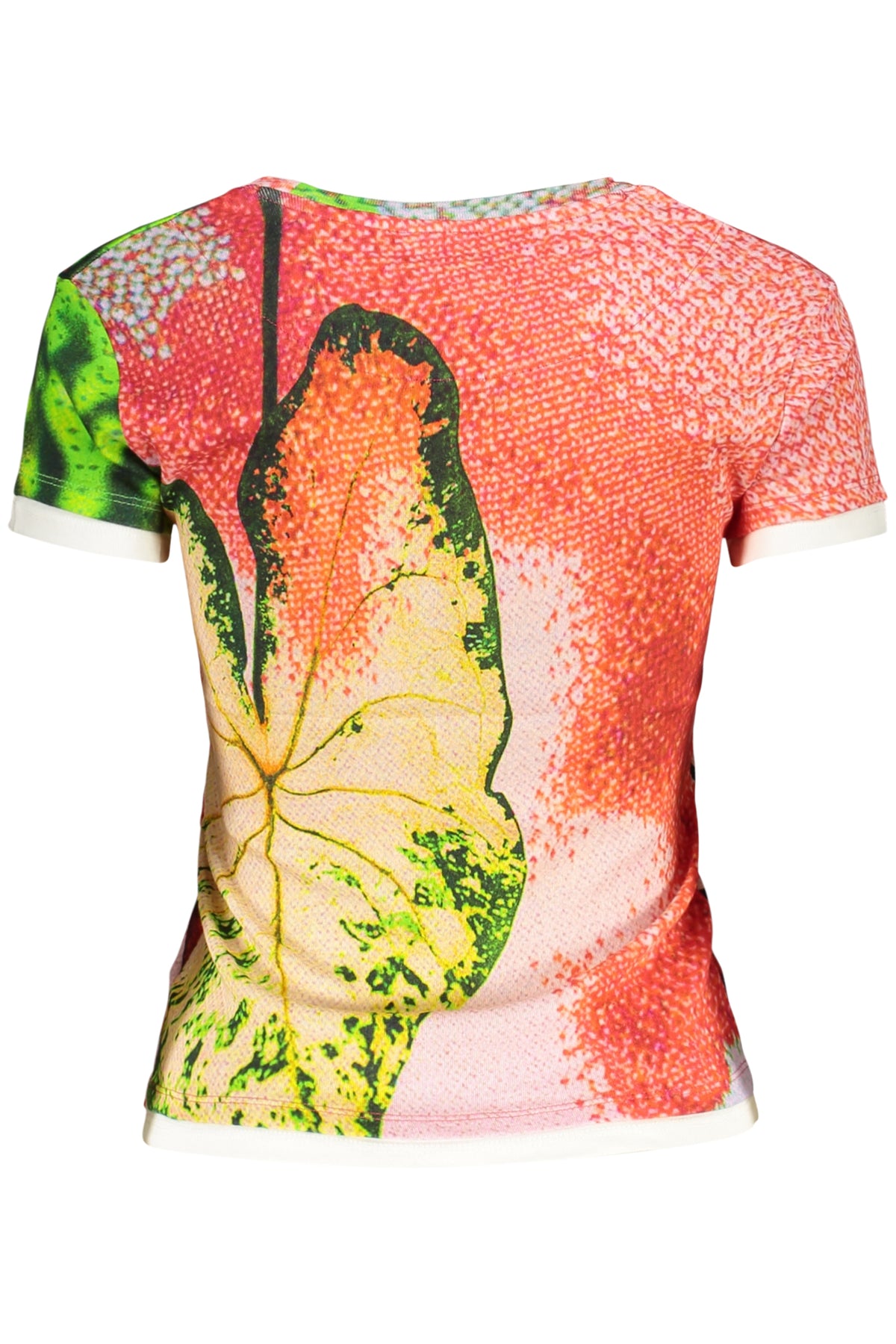 T-SHIRT EM ALGODÃO DESIGUAL MULHER VERMELHA