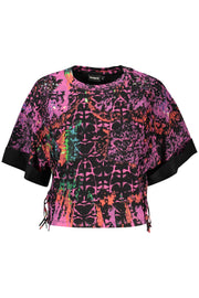 T-SHIRT EM ALGODÃO DESIGUAL MULHER ROXA