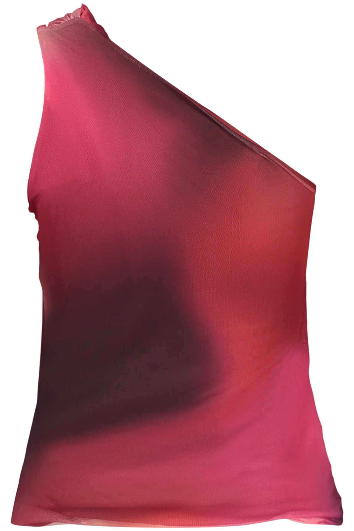 TOP DE ALÇAS COM LOGÓTIPO DESIGUAL MULHER ROXO