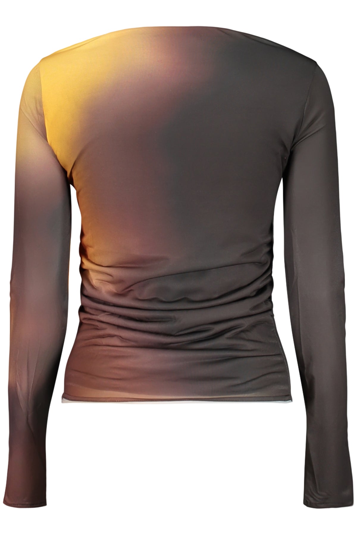 T-SHIRT COM LOGÓTIPO DESIGUAL MULHER PRETA
