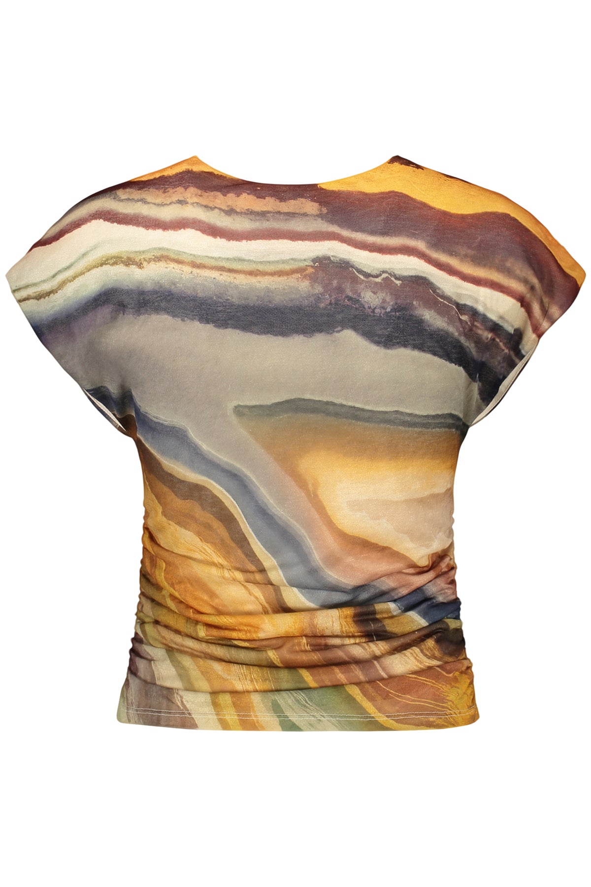 TOP DE ALÇAS COM LOGÓTIPO DESIGUAL MULHER BEGE