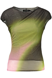TOP DE ALÇAS COM LOGÓTIPO DESIGUAL MULHER VERDE