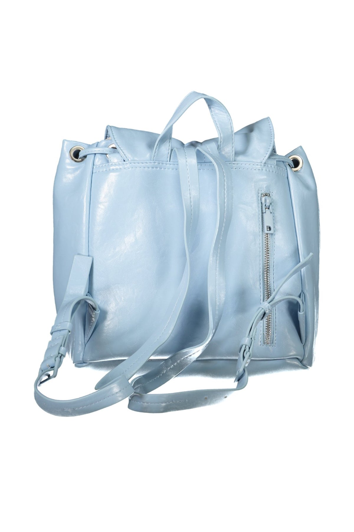 MOCHILA COM LOGÓTIPO DESIGUAL MULHER AZUL CLARO
