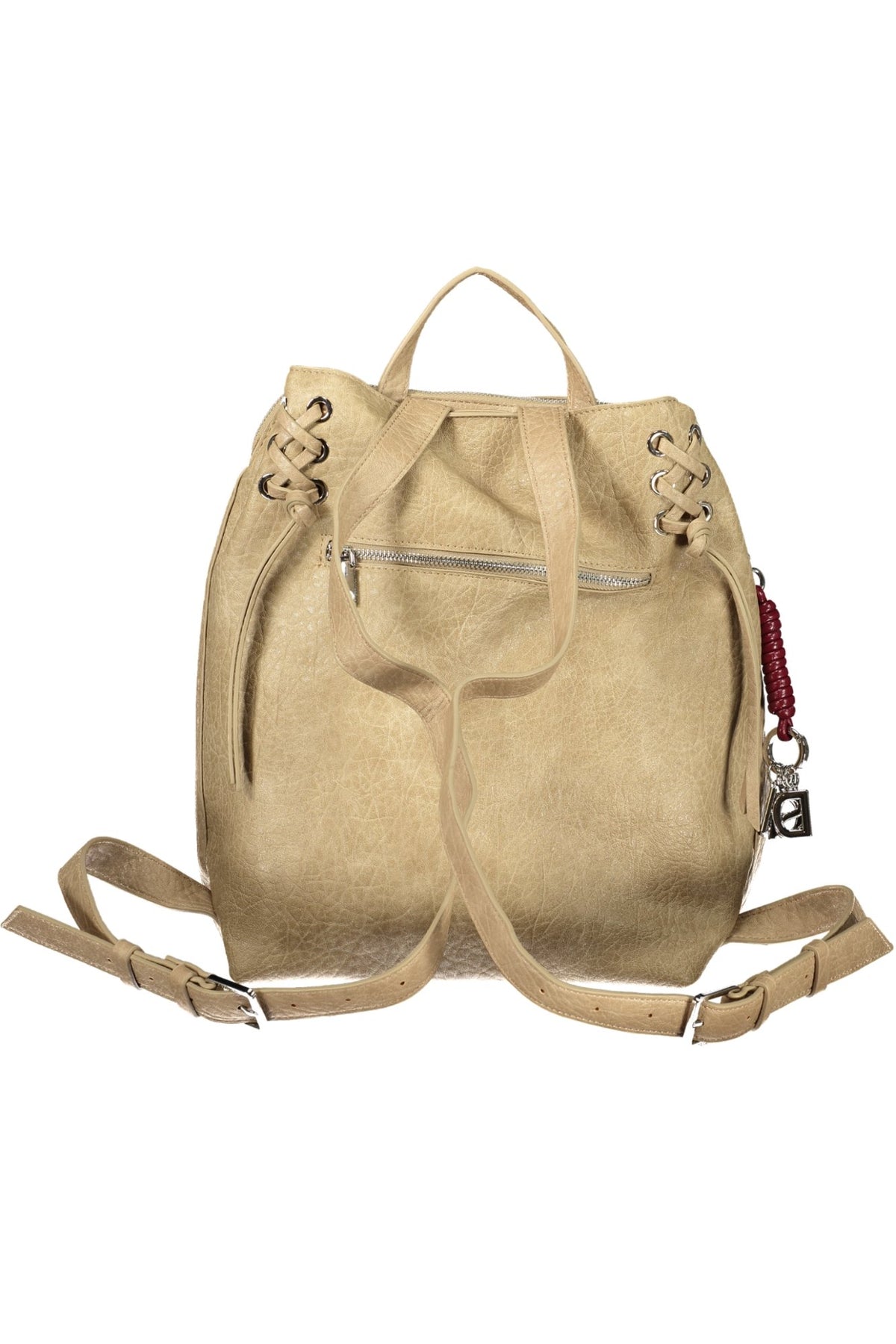MOCHILA COM ESTAMPADO DESIGUAL MULHER BEGE