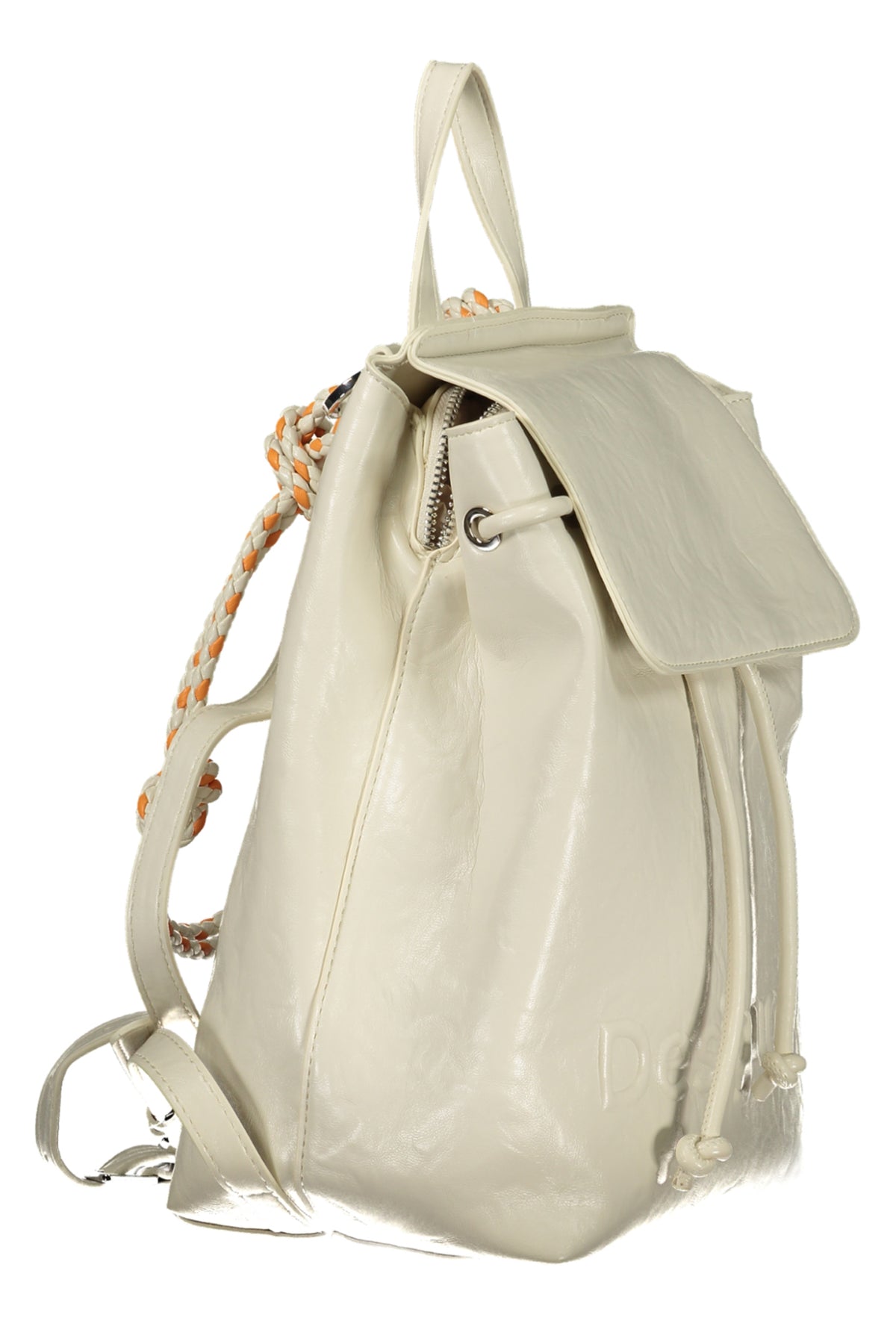 MOCHILA COM FECHO DESIGUAL MULHER BRANCA