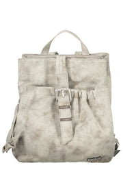 MOCHILA COM FECHO DESIGUAL MULHER CINZENTA