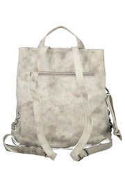MOCHILA COM FECHO DESIGUAL MULHER CINZENTA