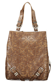 MOCHILA COM FECHO DESIGUAL MULHER CASTANHA