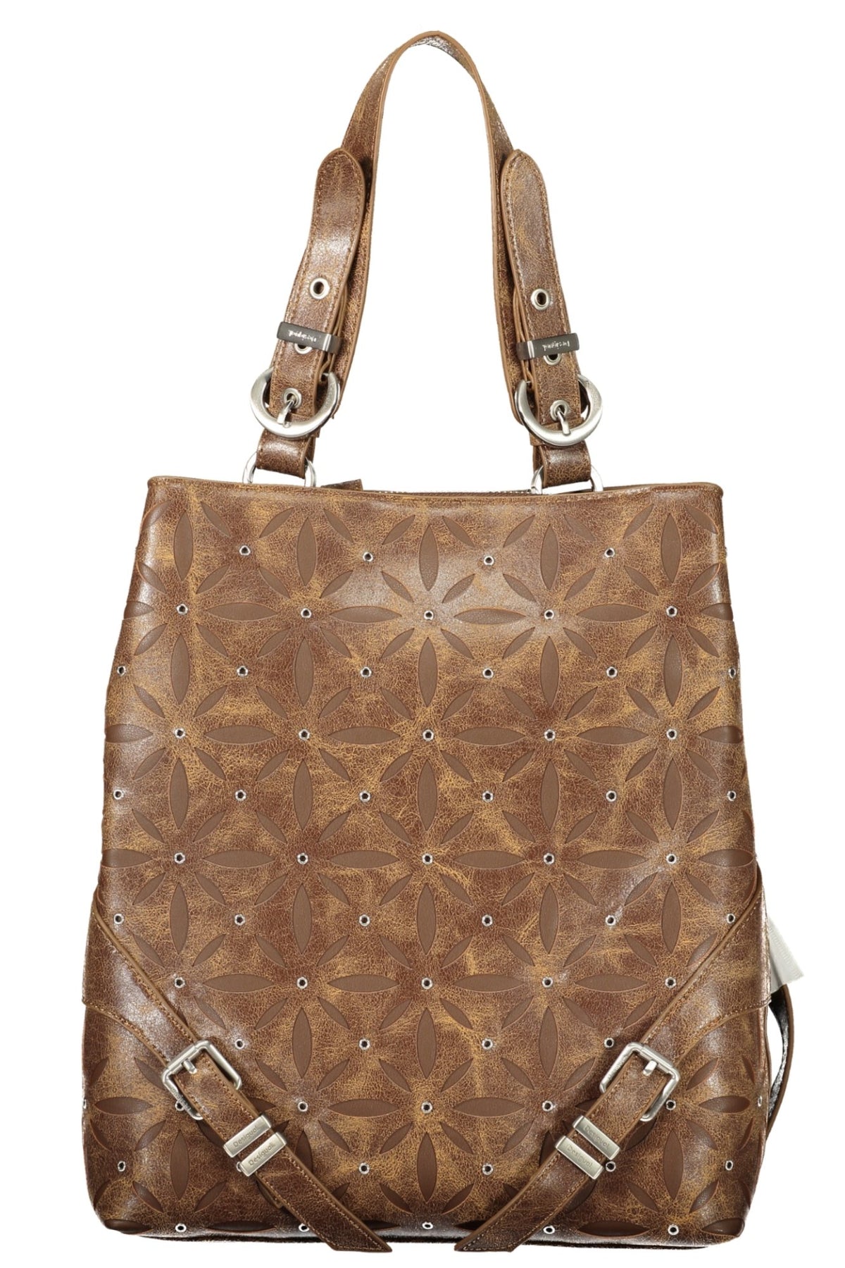 MOCHILA COM FECHO DESIGUAL MULHER CASTANHA
