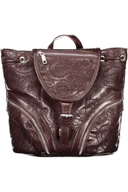MOCHILA COM BORDADO DESIGUAL MULHER CASTANHA