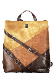 MOCHILA COM FECHO DESIGUAL MULHER CASTANHA