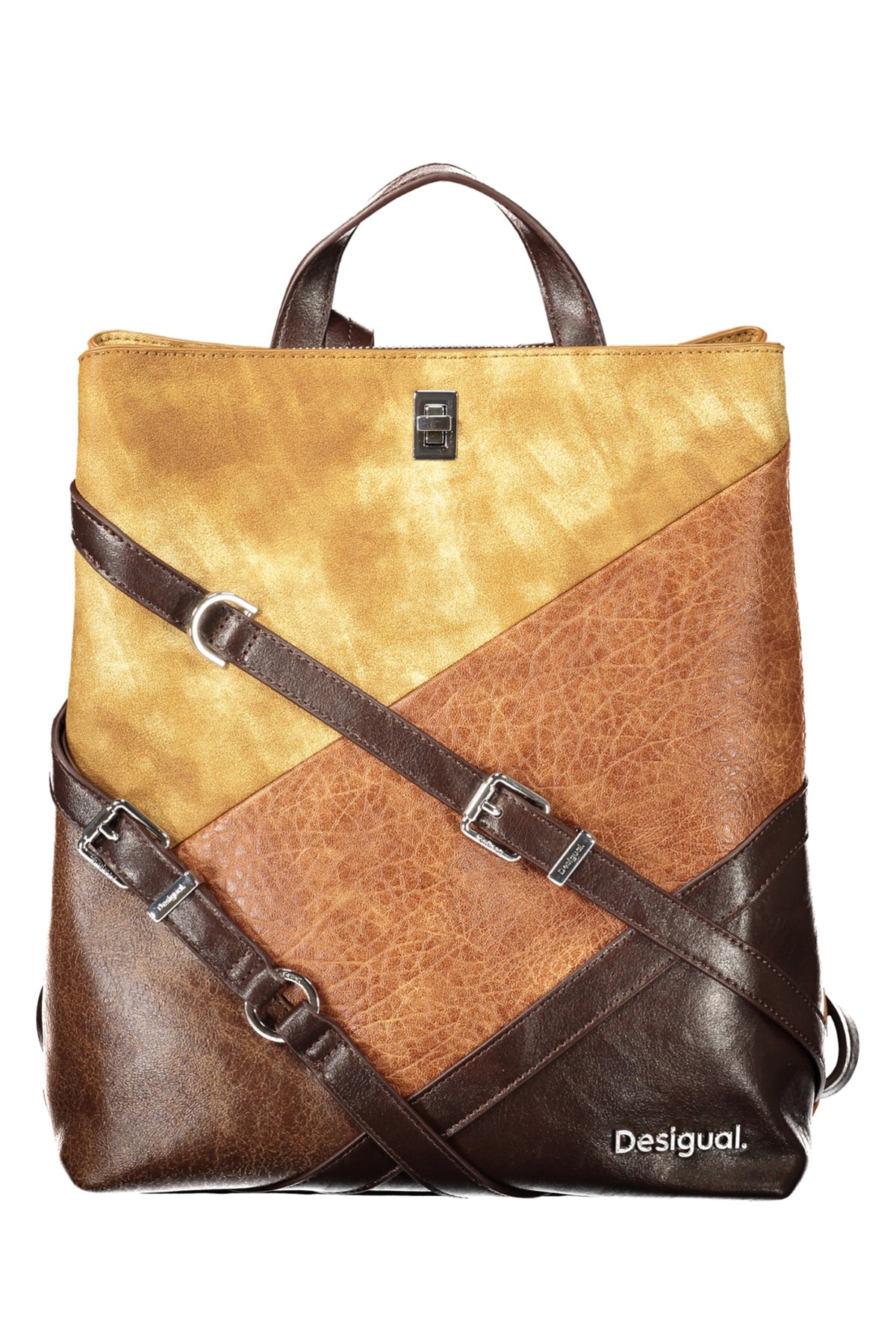 MOCHILA COM FECHO DESIGUAL MULHER CASTANHA