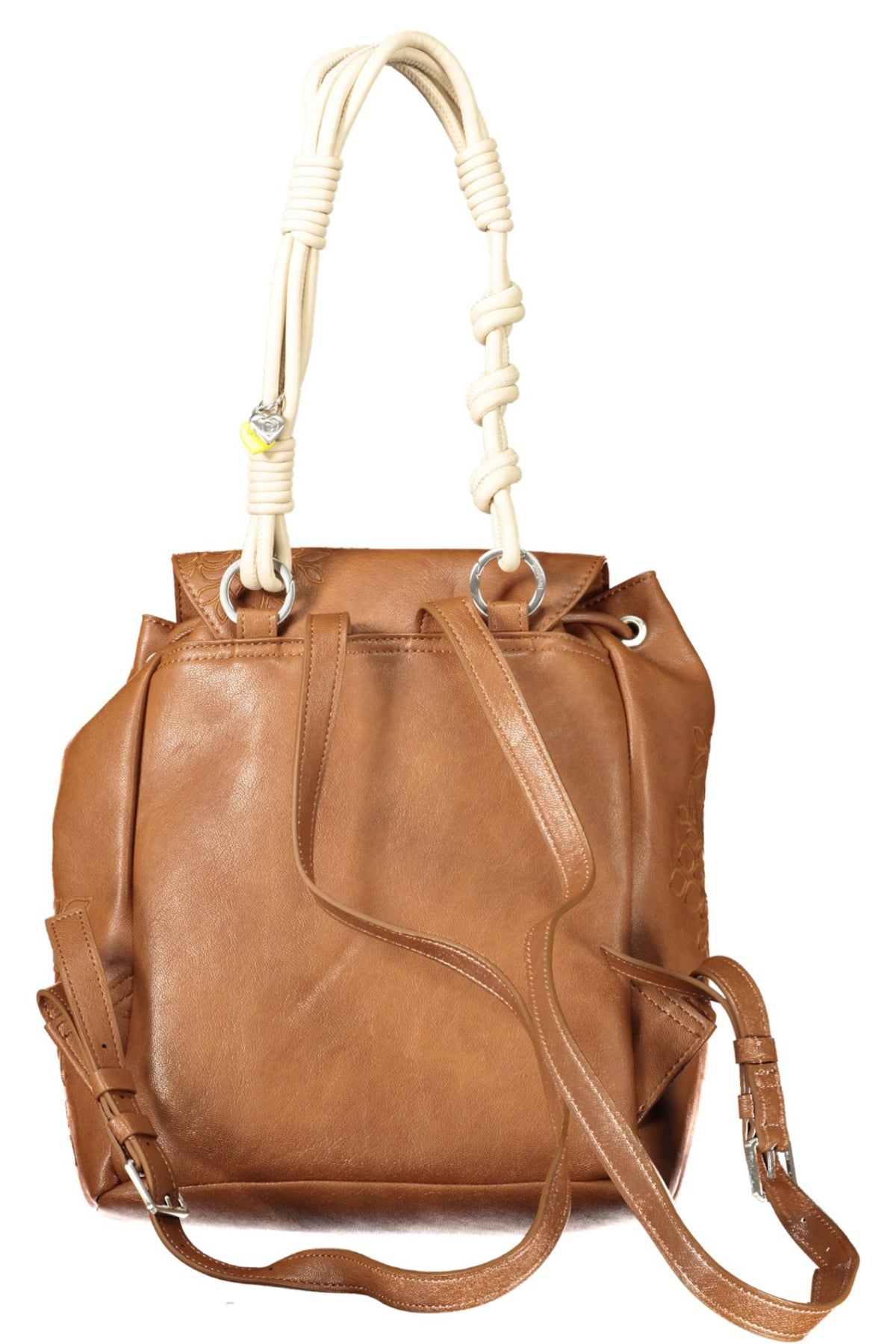 MOCHILA COM LOGÓTIPO DESIGUAL MULHER CASTANHA