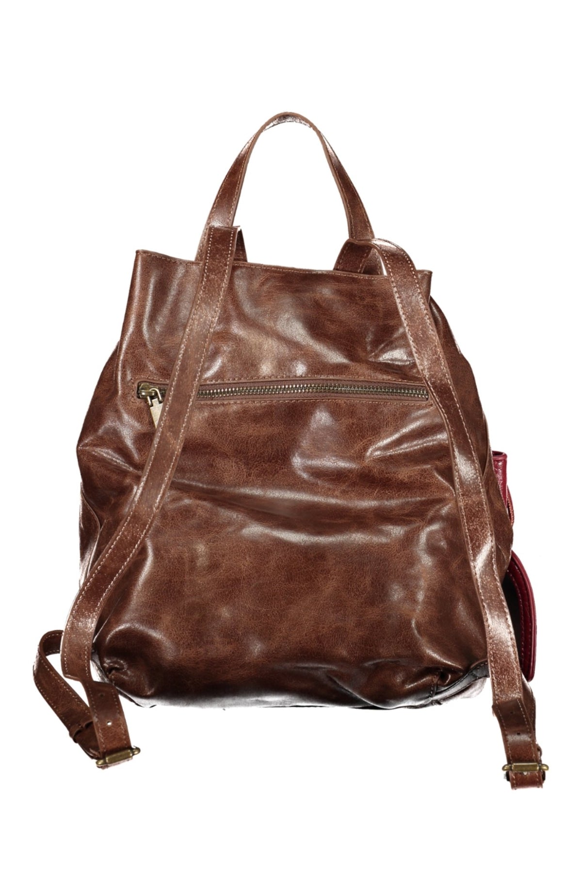 MOCHILA COM FECHO DESIGUAL MULHER CASTANHA