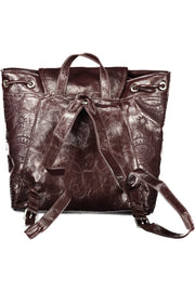 MOCHILA COM BORDADO DESIGUAL MULHER CASTANHA