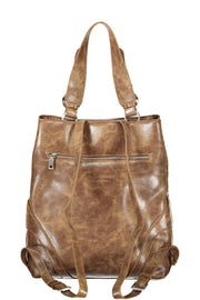 MOCHILA COM FECHO DESIGUAL MULHER CASTANHA