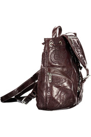 MOCHILA COM BORDADO DESIGUAL MULHER CASTANHA