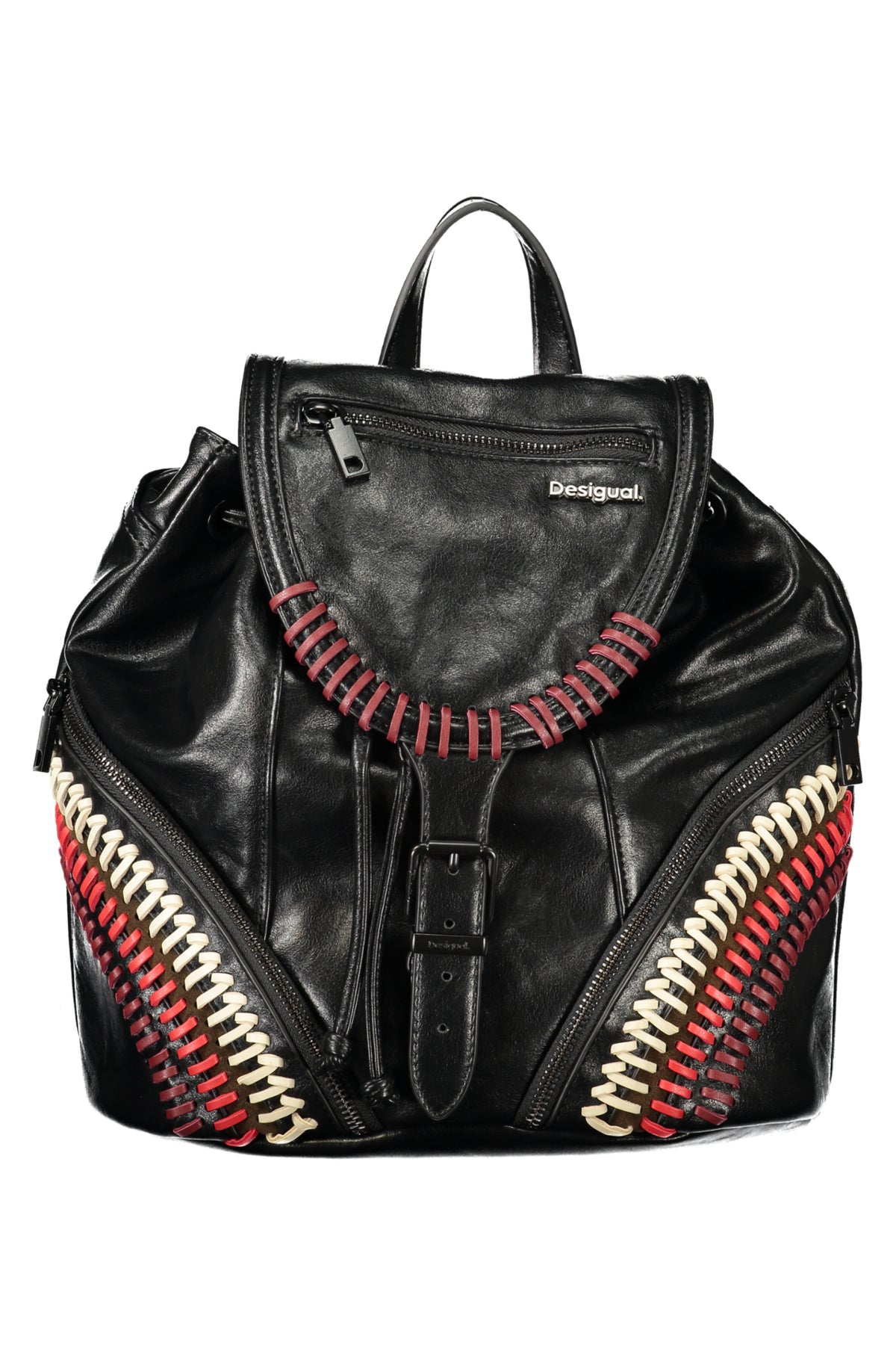 MOCHILA COM LOGÓTIPO DESIGUAL MULHER PRETA