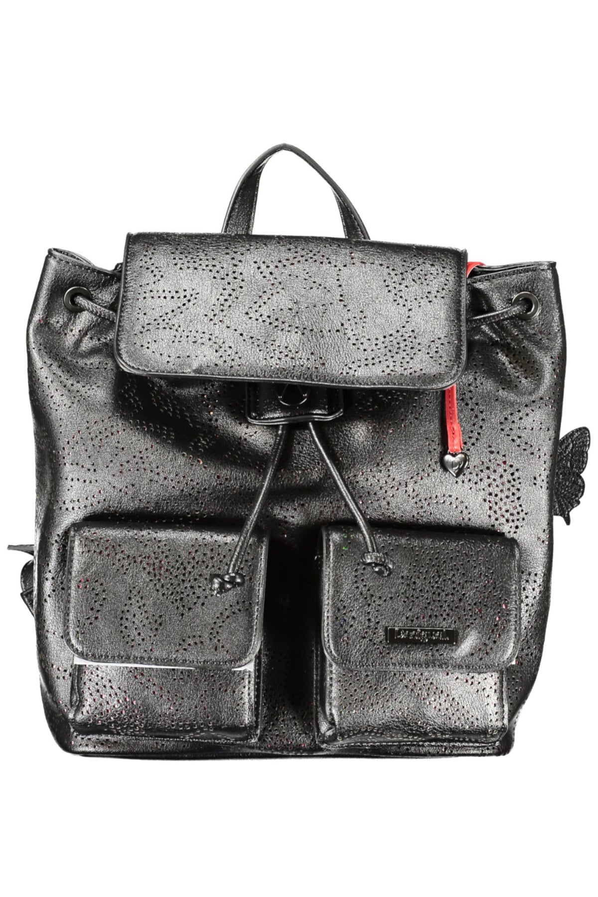 MOCHILA COM LOGÓTIPO DESIGUAL MULHER PRETA
