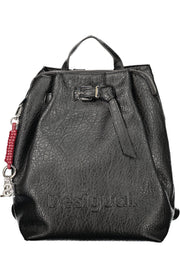MOCHILA COM FECHO DESIGUAL MULHER PRETA