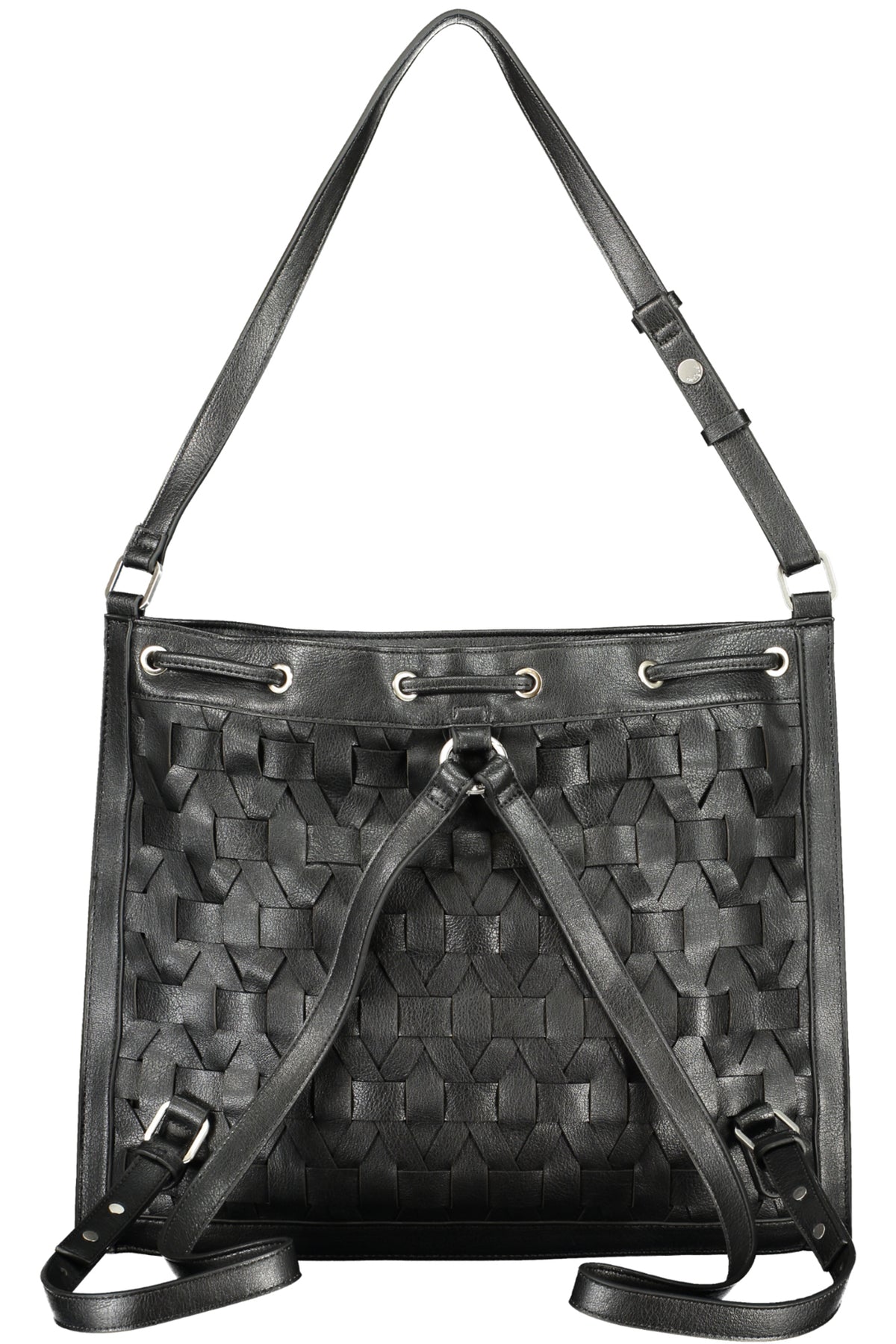 MOCHILA TIRACOLO DESIGUAL MULHER PRETA
