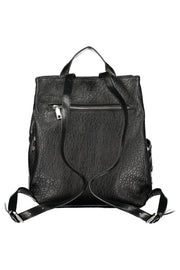 MOCHILA COM FECHO DESIGUAL MULHER PRETA