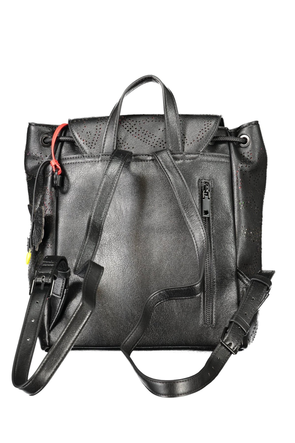 MOCHILA COM LOGÓTIPO DESIGUAL MULHER PRETA