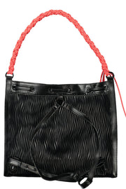 MOCHILA COM FECHO DESIGUAL MULHER PRETA