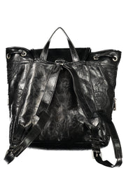 MOCHILA COM BORDADO DESIGUAL MULHER PRETA