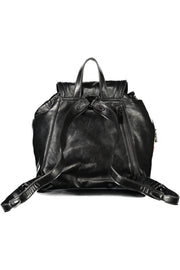 MOCHILA COM LOGÓTIPO DESIGUAL MULHER PRETA