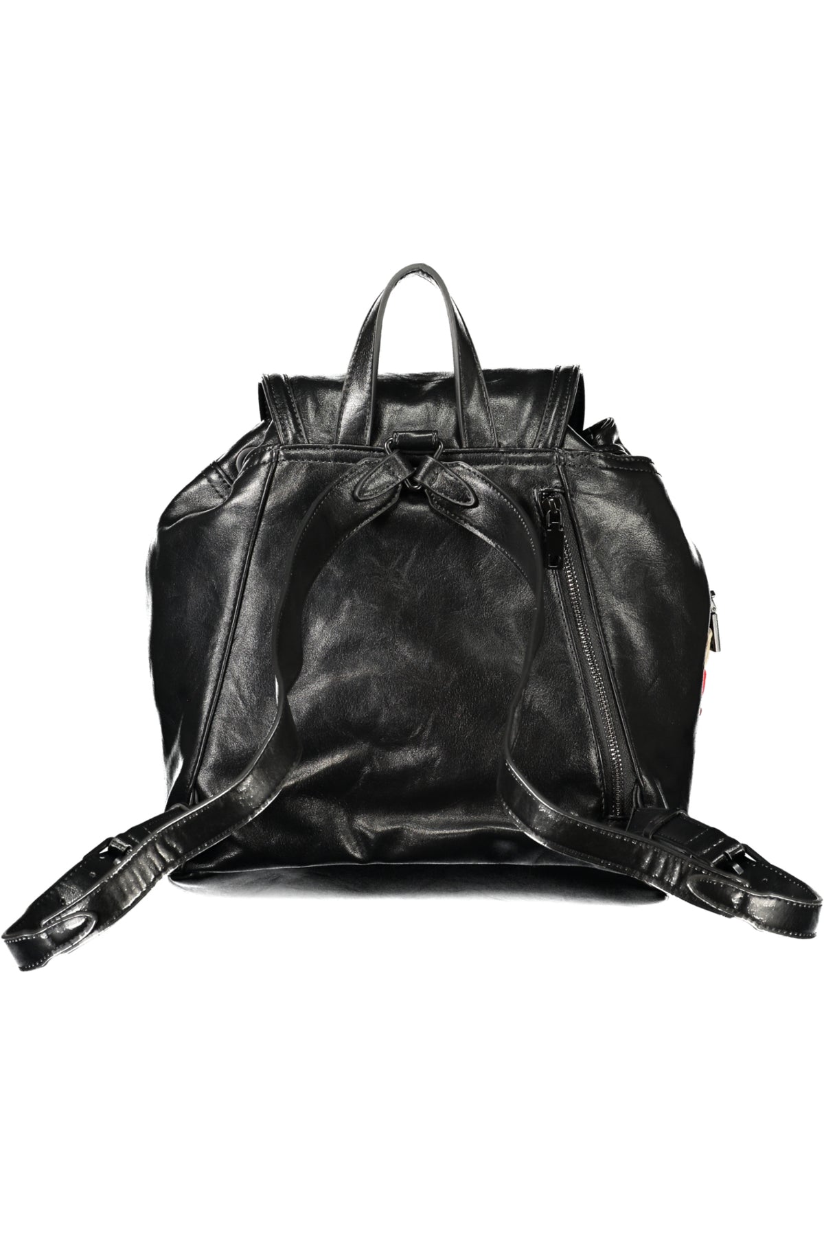 MOCHILA COM LOGÓTIPO DESIGUAL MULHER PRETA