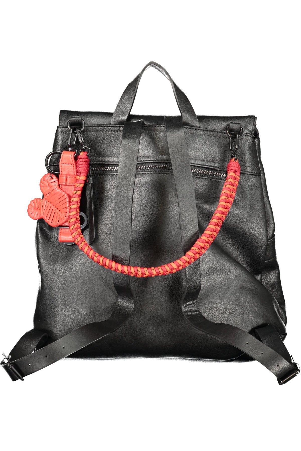 MOCHILA COM ESTAMPADO DESIGUAL MULHER PRETA