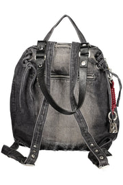MOCHILA EM ALGODÃO DESIGUAL MULHER PRETA