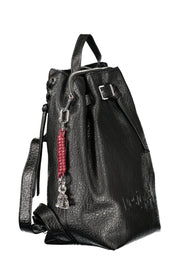 MOCHILA COM FECHO DESIGUAL MULHER PRETA