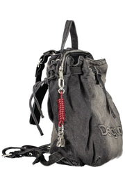 MOCHILA EM ALGODÃO DESIGUAL MULHER PRETA