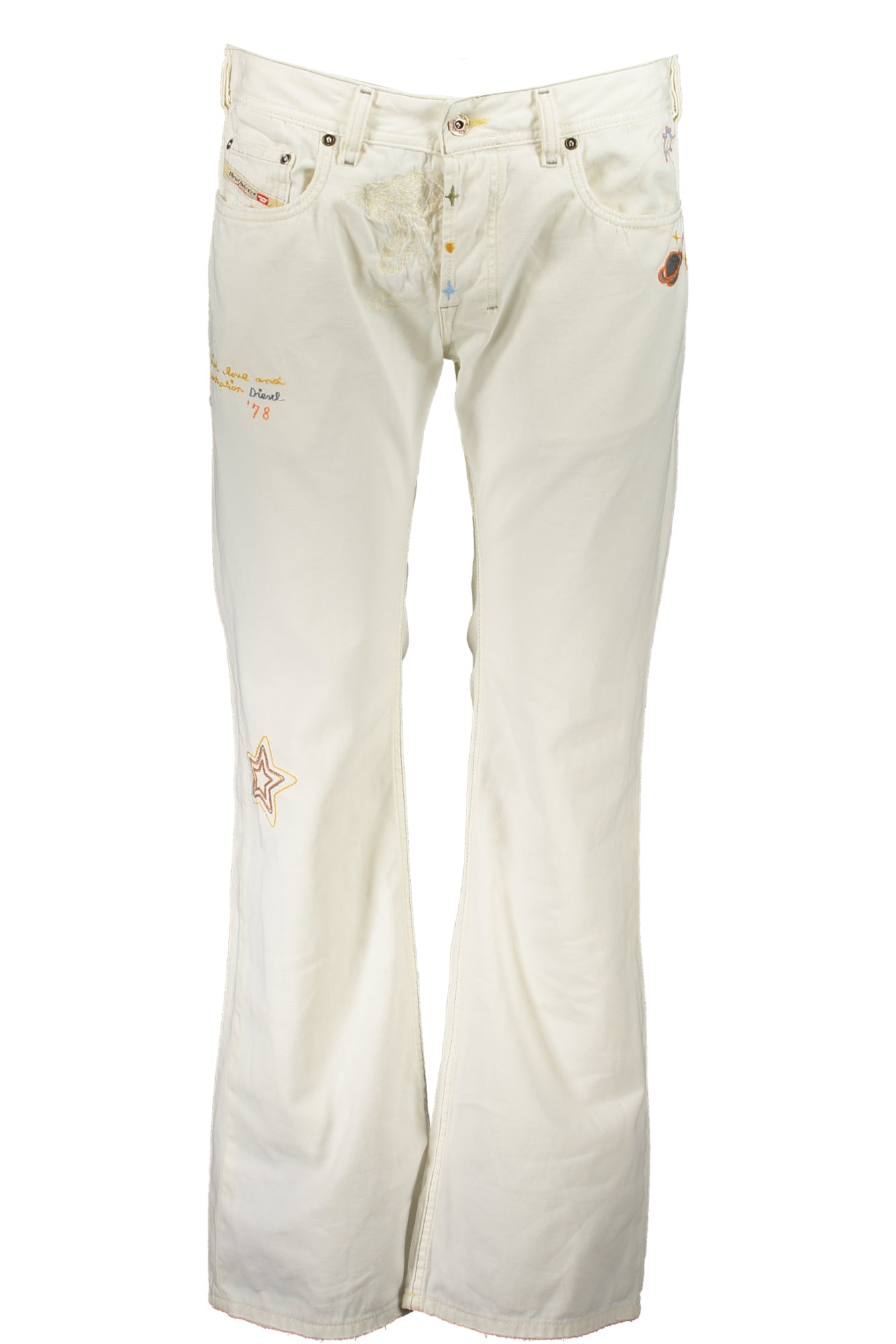DIESEL WHITE TROUSERS FOR WOMEN