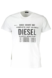 T-SHIRT DE MANGA CURTA DIESEL BRANCA PARA HOMEM