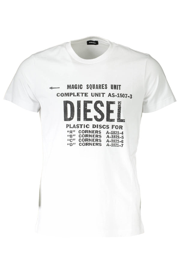 T-SHIRT DE MANGA CURTA DIESEL BRANCA PARA HOMEM
