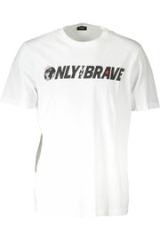 T-SHIRT EM ALGODÃO DIESEL HOMEM BRANCA