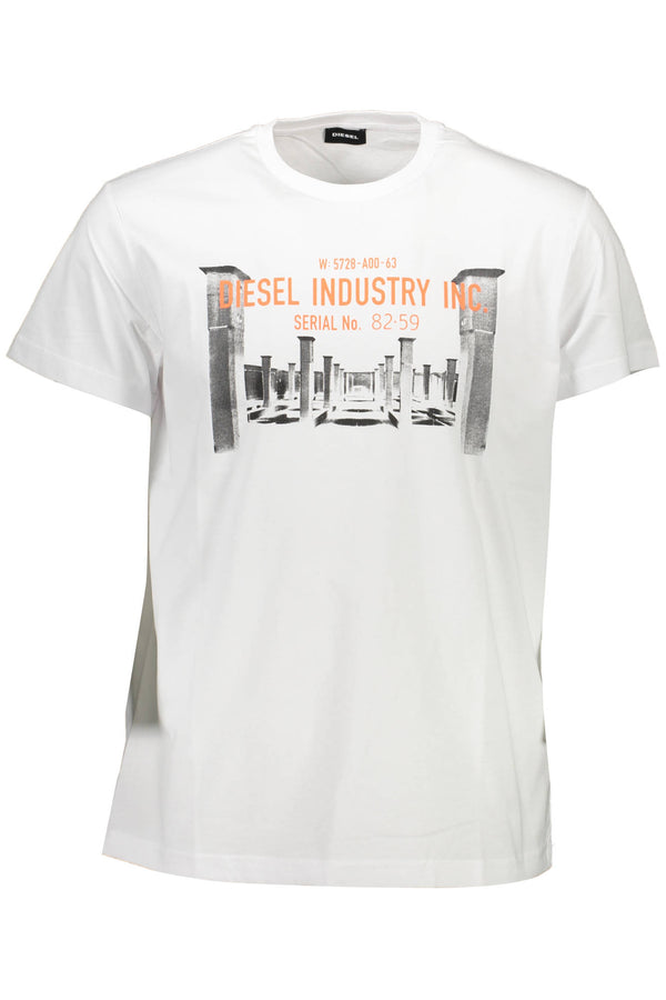T-SHIRT DE MANGA CURTA DIESEL BRANCA PARA HOMEM