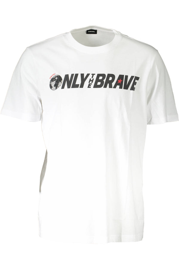 T-SHIRT DE MANGA CURTA DIESEL BRANCA PARA HOMEM