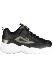 SAPATILHAS COM BORDADO FILA CRIANÇA PRETAS