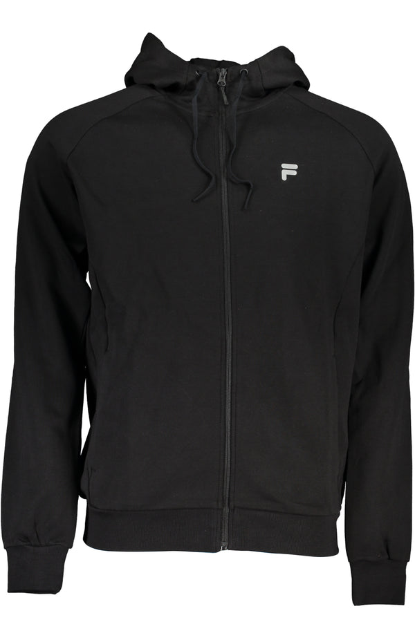 MOLETOM FILA HOMEM PRETO COM ZIP