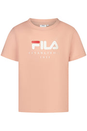 T-SHIRT EM ALGODÃO FILA CRIANÇA ROSA