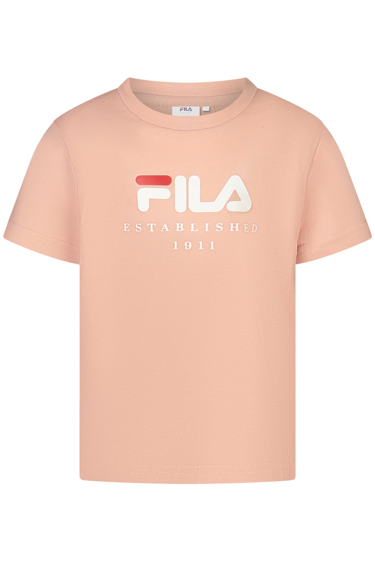 T-SHIRT EM ALGODÃO FILA CRIANÇA ROSA