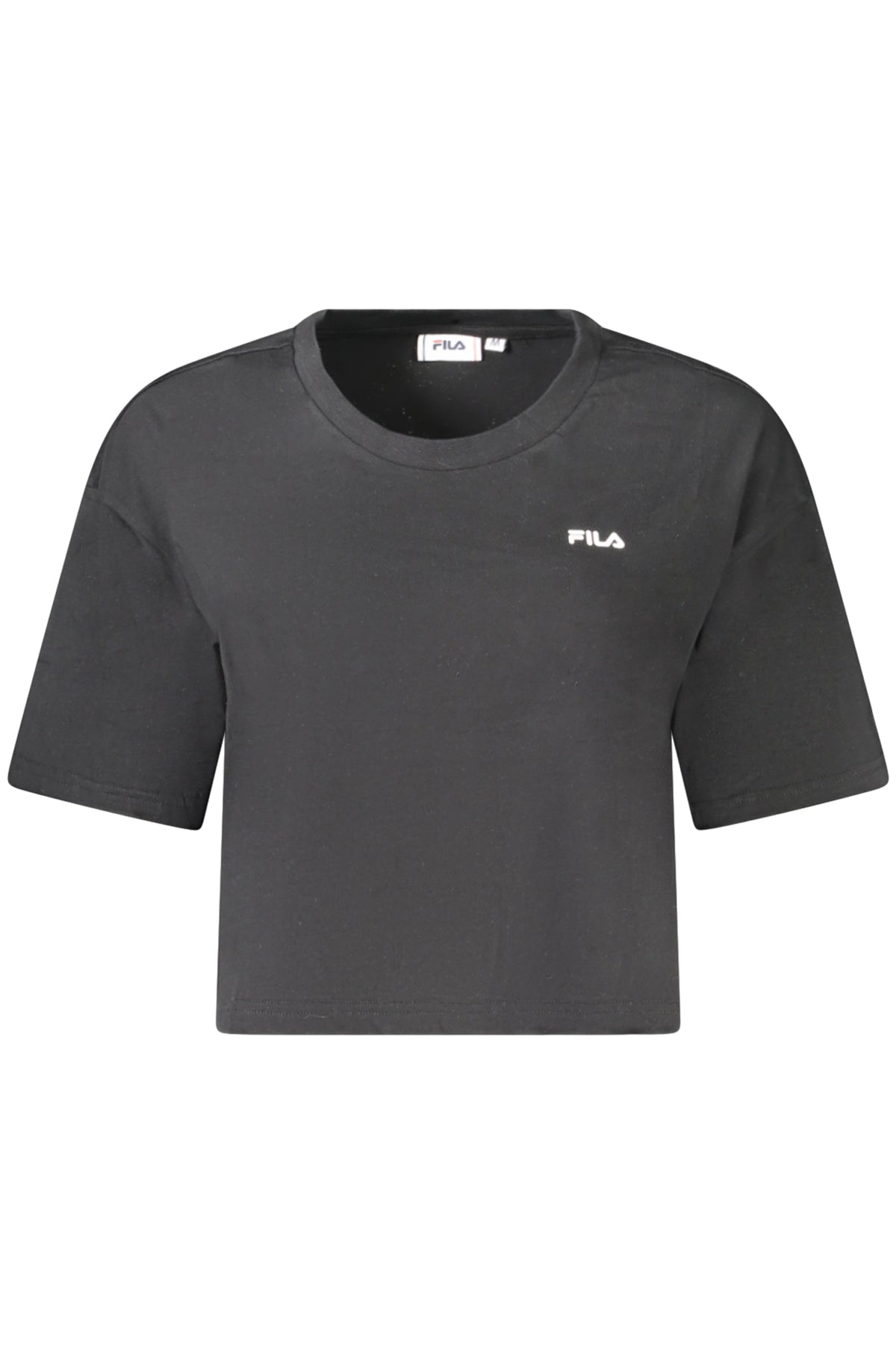 T-SHIRT EM ALGODÃO FILA MULHER PRETA