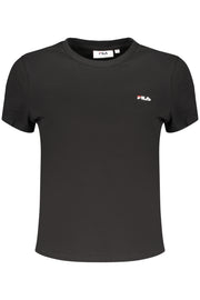 T-SHIRT EM ALGODÃO FILA MULHER PRETA